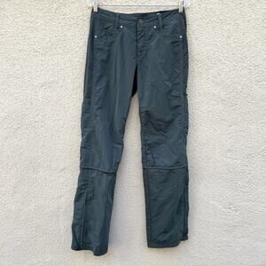Kuhl Green Convertible Pants 6 Zip Off Shorts Roll Tab Hiking Travel